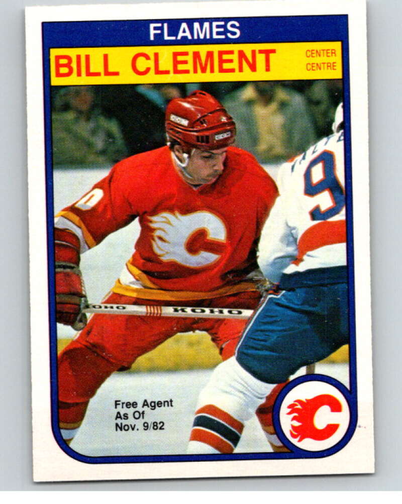 1982-83 O-Pee-Chee #44 Bill Clement RC Rookie Calgary Flames V57381 Image 1