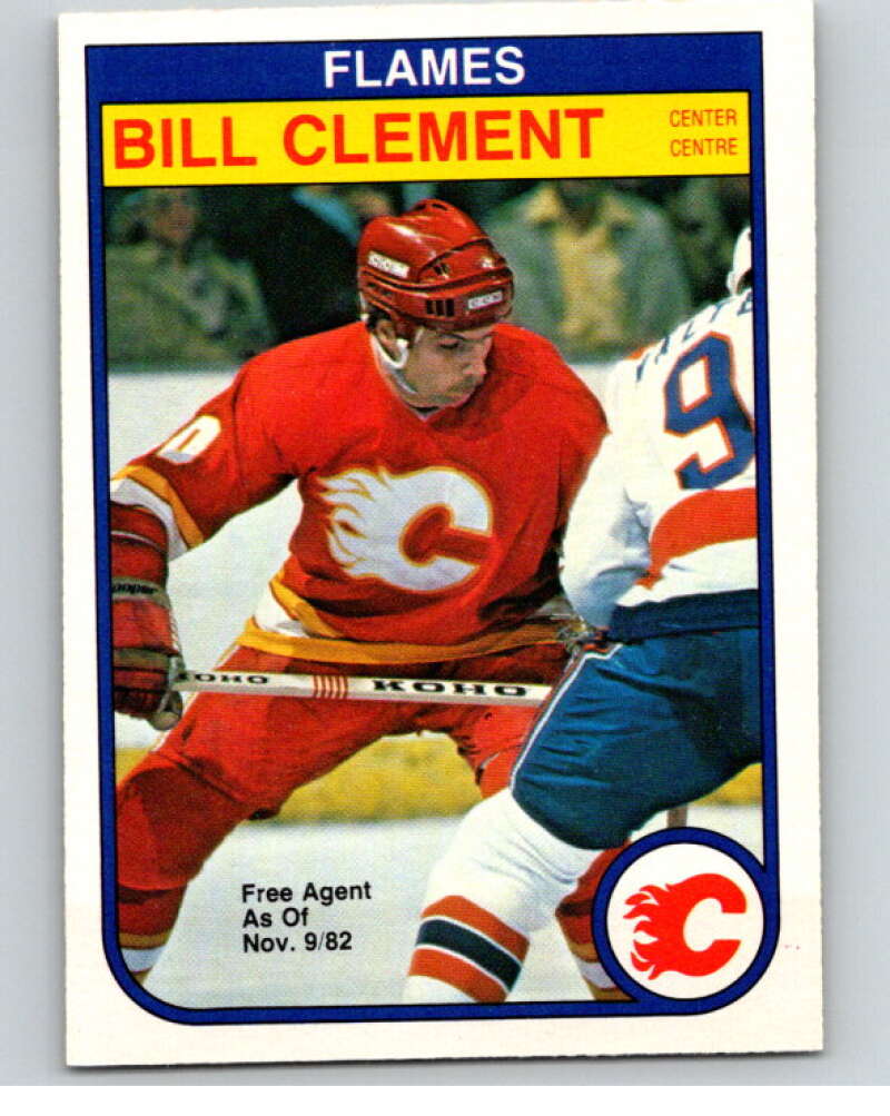 1982-83 O-Pee-Chee #44 Bill Clement RC Rookie Calgary Flames V57384 Image 1