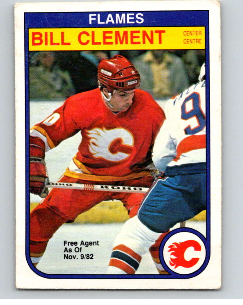 1982-83 O-Pee-Chee #44 Bill Clement RC Rookie Calgary Flames V57386 Image 1