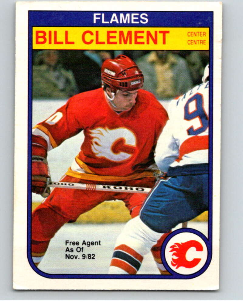1982-83 O-Pee-Chee #44 Bill Clement RC Rookie Calgary Flames V57389 Image 1