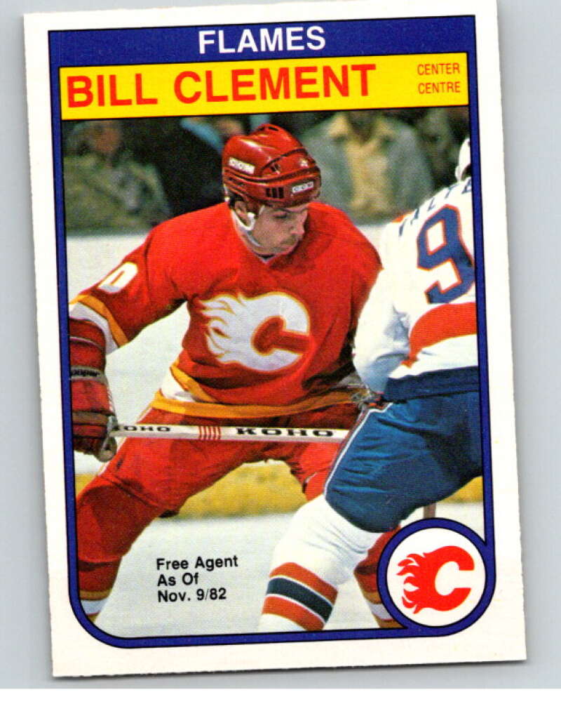 1982-83 O-Pee-Chee #44 Bill Clement RC Rookie Calgary Flames V57390 Image 1