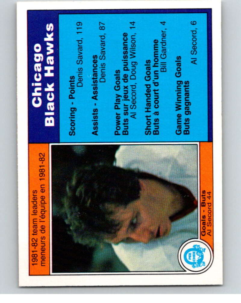 1982-83 O-Pee-Chee #60 Al Secord TL Chicago Blackhawks V57512 Image 1