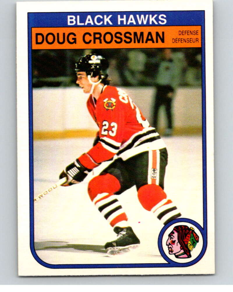 1982-83 O-Pee-Chee #63 Doug Crossman RC Rookie Chicago Blackhawks V57542 Image 1