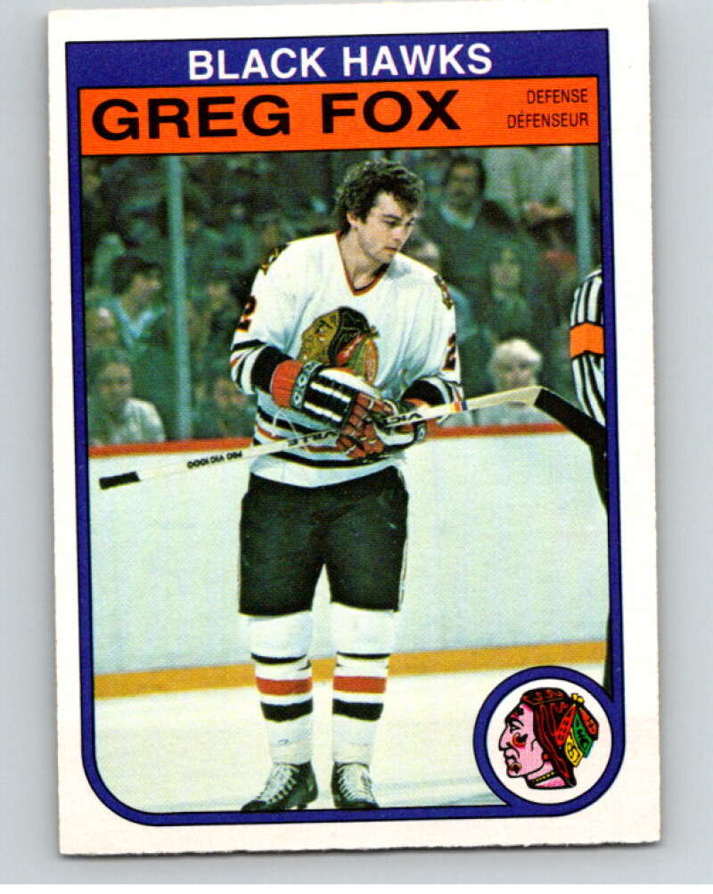 1982-83 O-Pee-Chee #65 Greg Fox RC Rookie Chicago Blackhawks V57551 Image 1