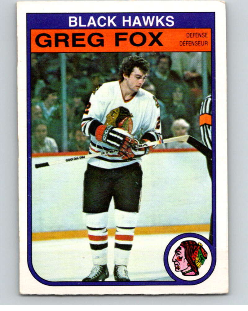 1982-83 O-Pee-Chee #65 Greg Fox RC Rookie Chicago Blackhawks V57553 Image 1