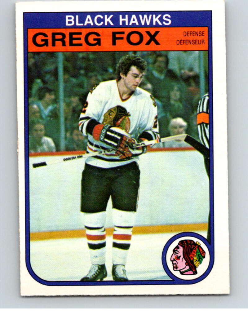 1982-83 O-Pee-Chee #65 Greg Fox RC Rookie Chicago Blackhawks V57554 Image 1
