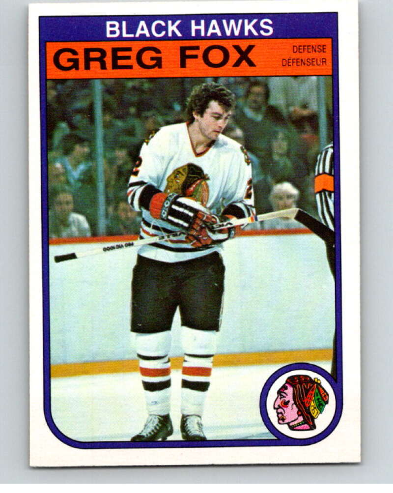 1982-83 O-Pee-Chee #65 Greg Fox RC Rookie Chicago Blackhawks V57555 Image 1