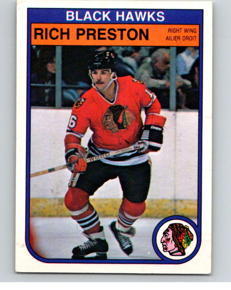 1982-83 O-Pee-Chee #71 Rich Preston Chicago Blackhawks V57598 Image 1