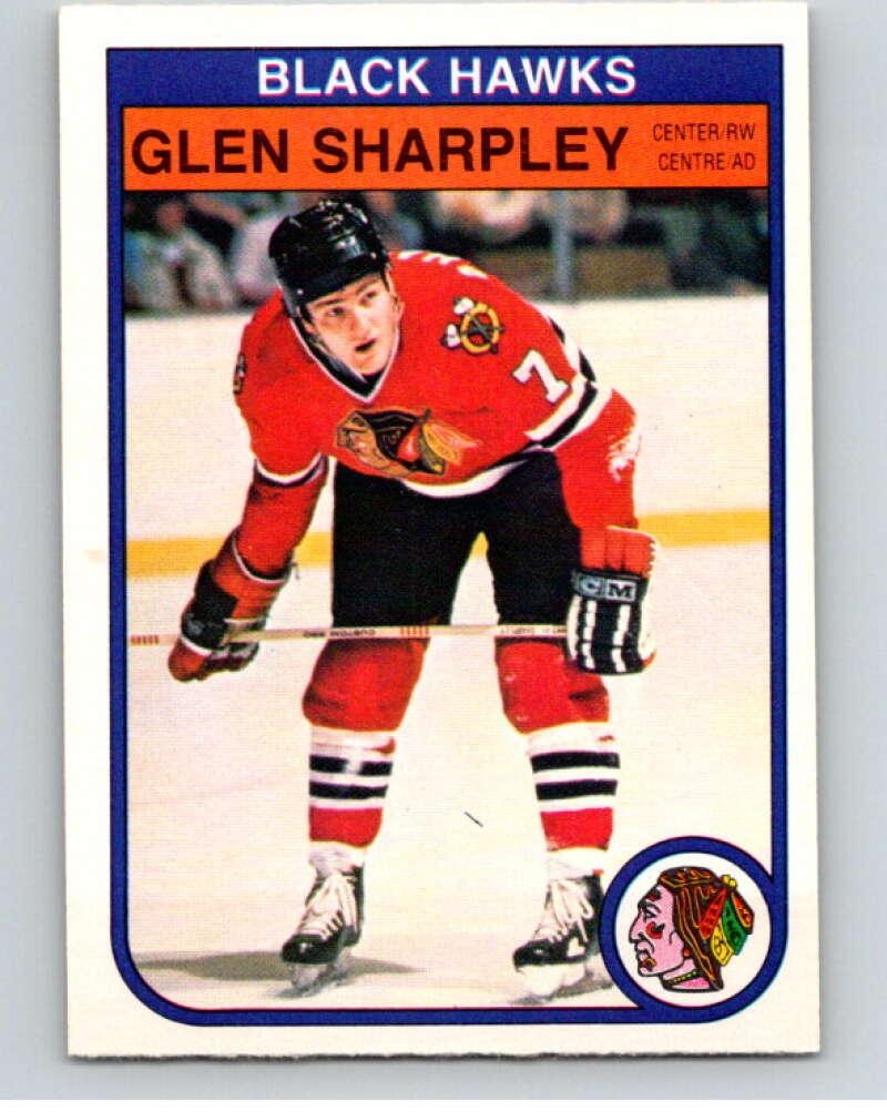 1982-83 O-Pee-Chee #75 Glen Sharpley RC Rookie Chicago Blackhawks V57617 Image 1