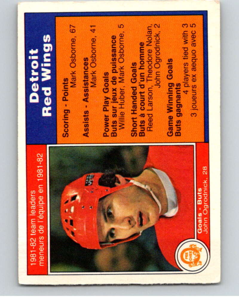 1982-83 O-Pee-Chee #79 John Ogrodnick TL Detroit Red Wings V57658 Image 1