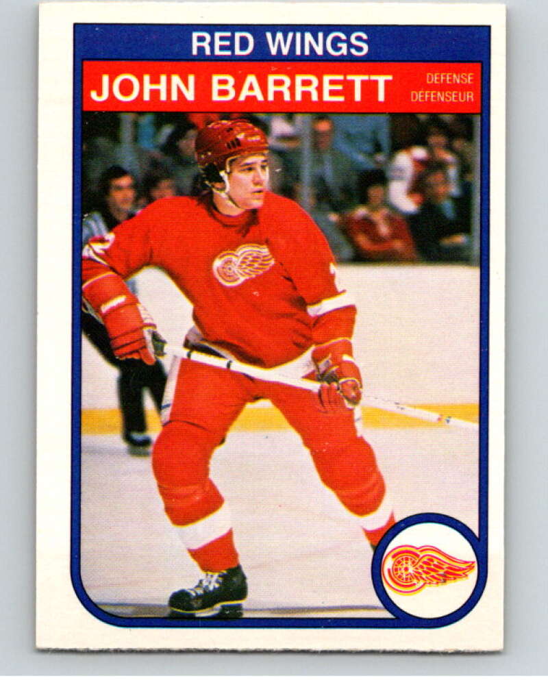 1982-83 O-Pee-Chee #80 John Barrett RC Rookie Detroit Red Wings V57670 Image 1