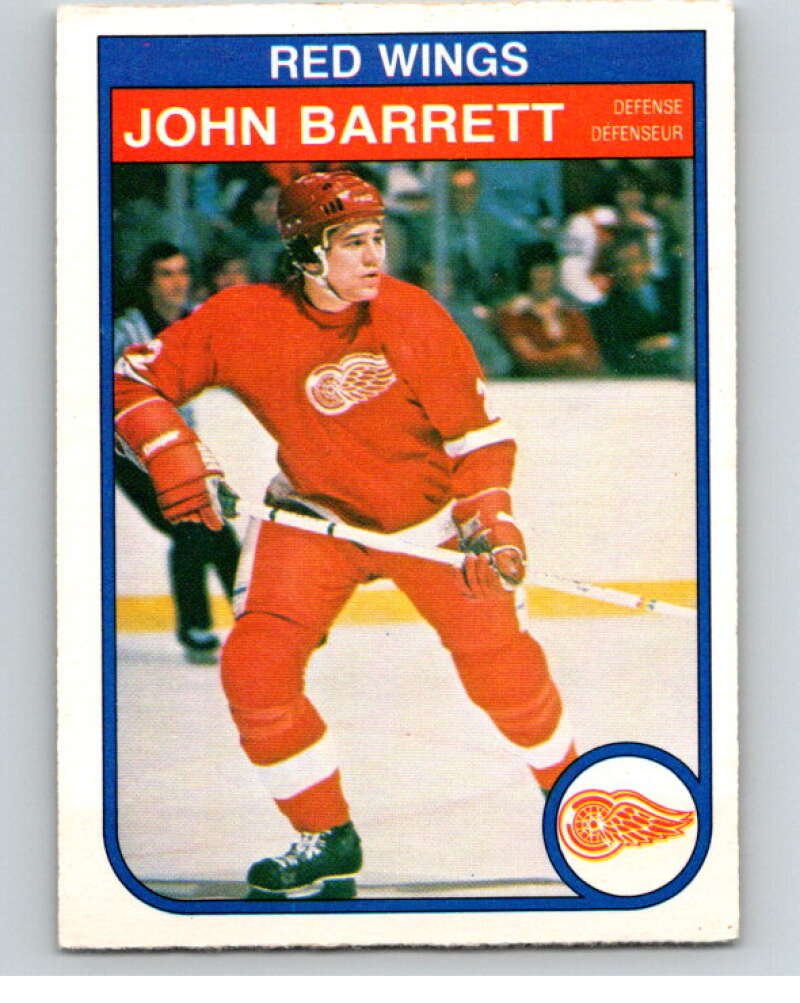 1982-83 O-Pee-Chee #80 John Barrett RC Rookie Detroit Red Wings V57671 Image 1