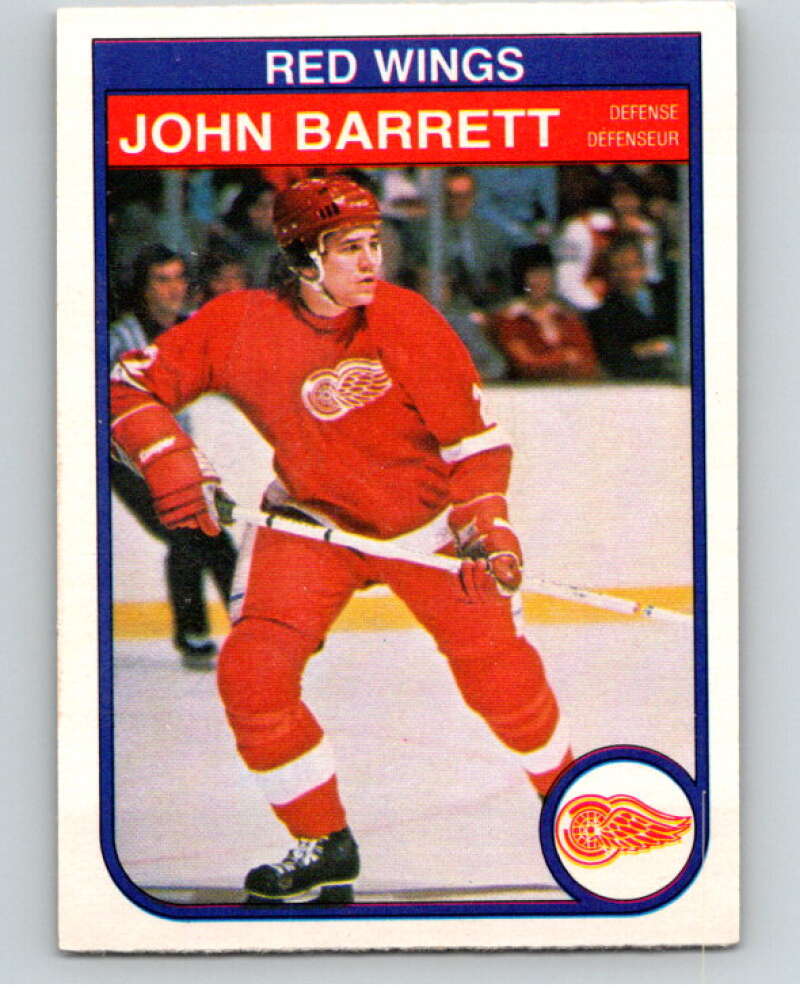 1982-83 O-Pee-Chee #80 John Barrett RC Rookie Detroit Red Wings V57676 Image 1