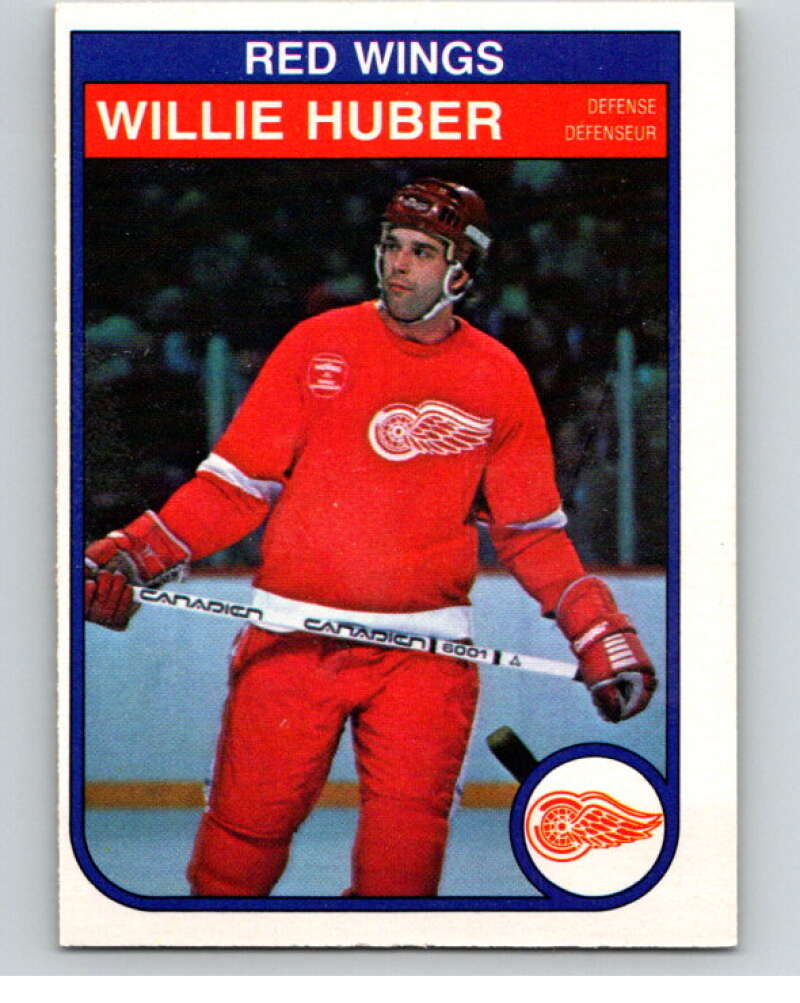 1982-83 O-Pee-Chee #85 Willie Huber Detroit Red Wings V57710 Image 1