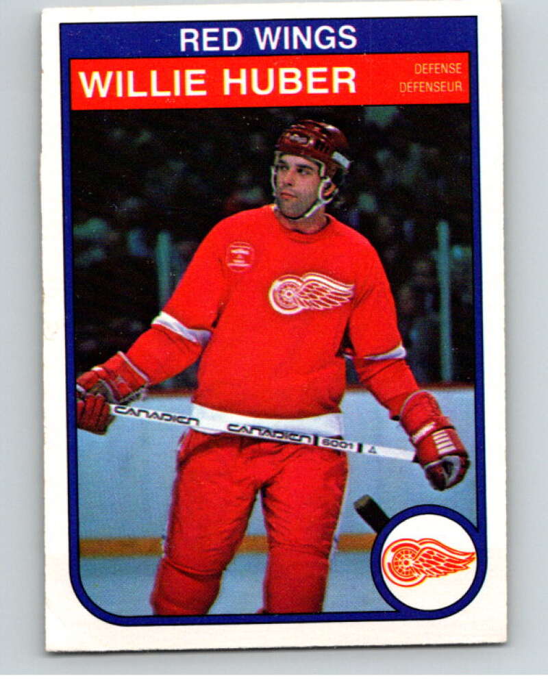 1982-83 O-Pee-Chee #85 Willie Huber Detroit Red Wings V57711 Image 1