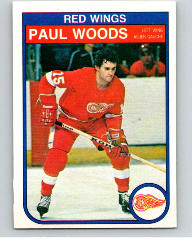 1982-83 O-Pee-Chee #98 Paul Woods RC Rookie Detroit Red Wings V57796 Image 1