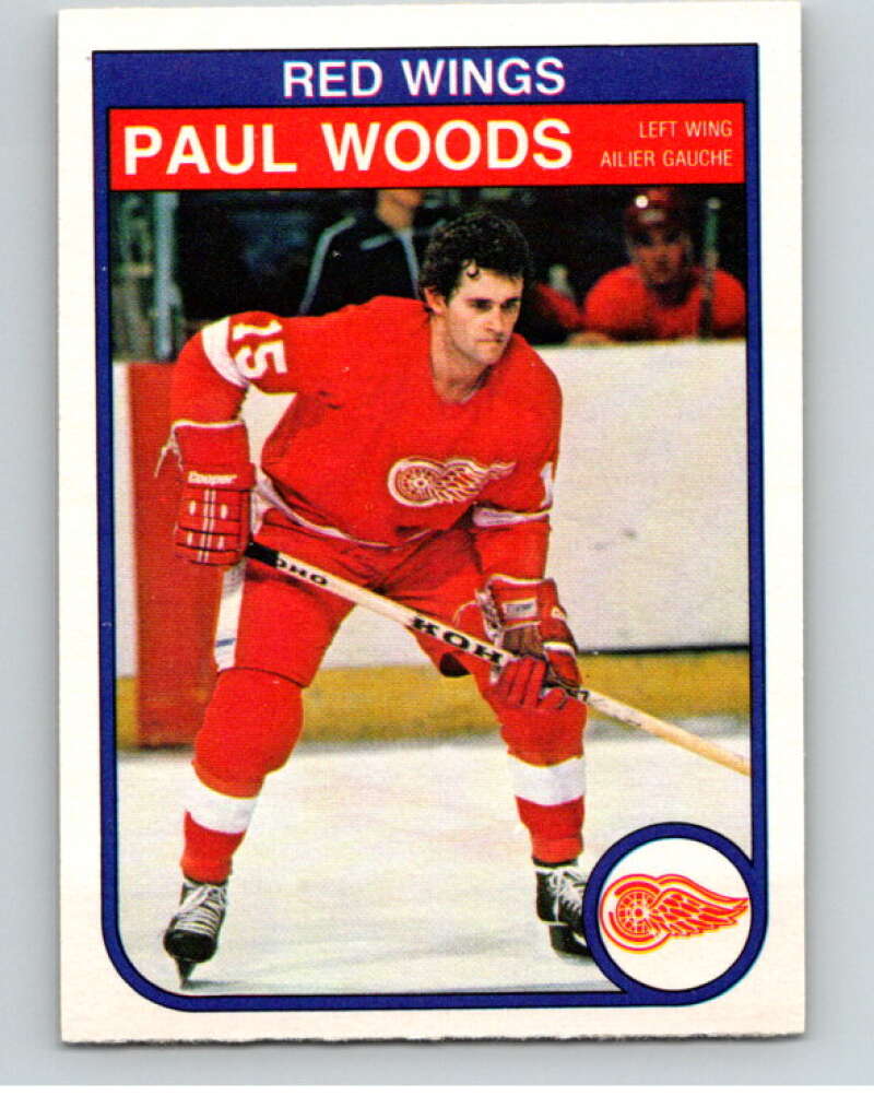 1982-83 O-Pee-Chee #98 Paul Woods RC Rookie Detroit Red Wings V57798 Image 1