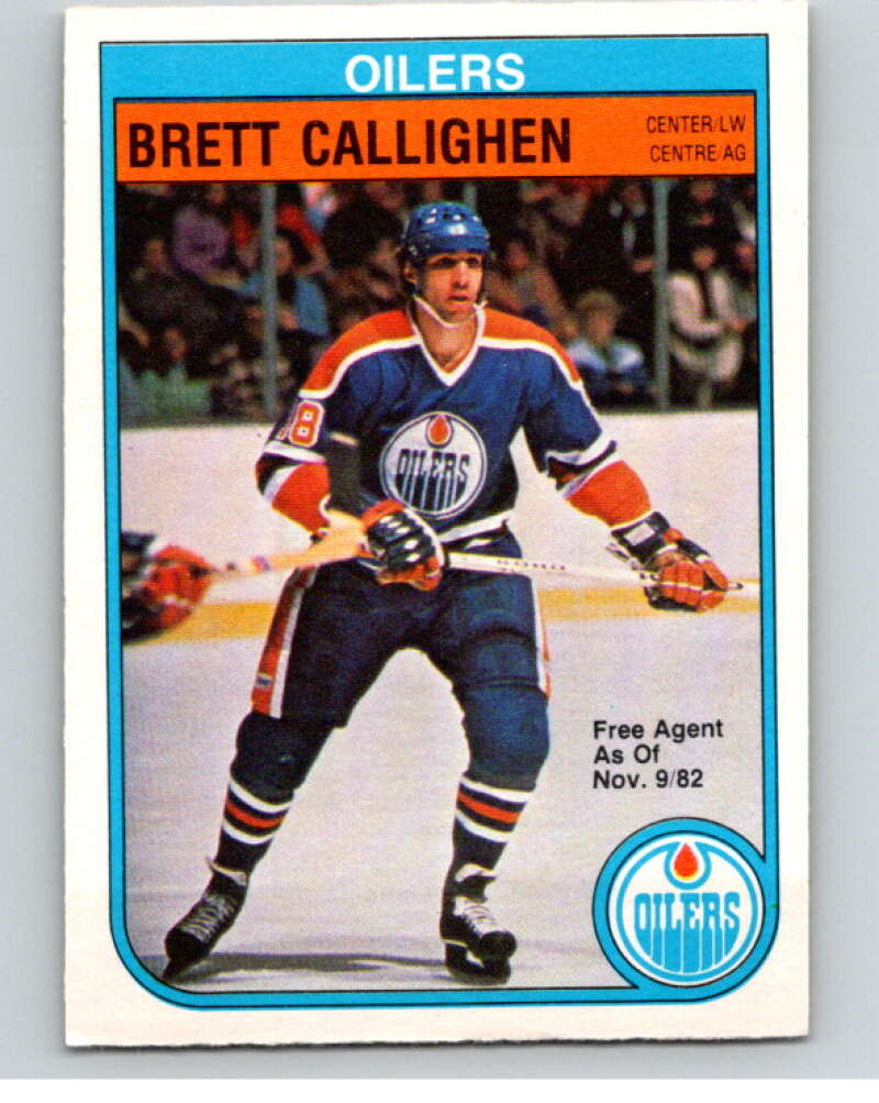 1982-83 O-Pee-Chee #103 Brett Callighen RC Rookie Edmonton Oilers V57829 Image 1