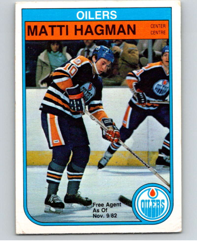 1982-83 O-Pee-Chee #108 Matti Hagman RC Rookie Edmonton Oilers V57846 Image 1