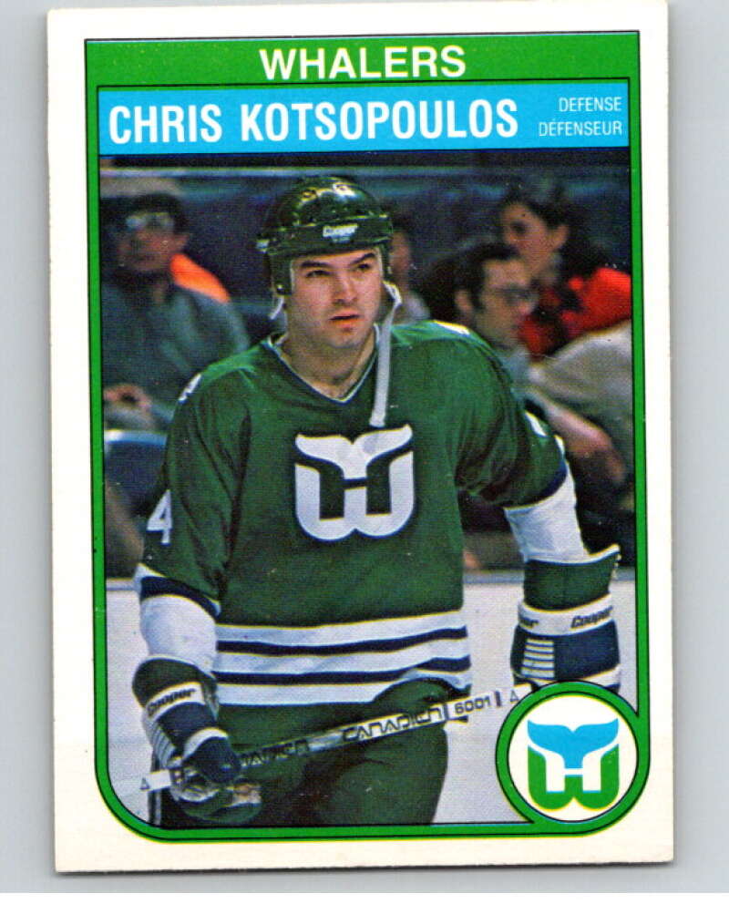 1982-83 O-Pee-Chee #124 Chris Kotsopoulos RC Rookie Hartford Whalers V58057 Image 1