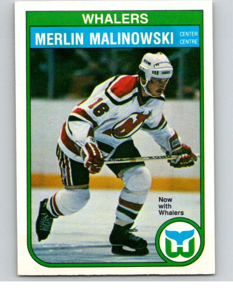 1982-83 O-Pee-Chee #128 Merlin Malinowski Hartford Whalers V57886 Image 1