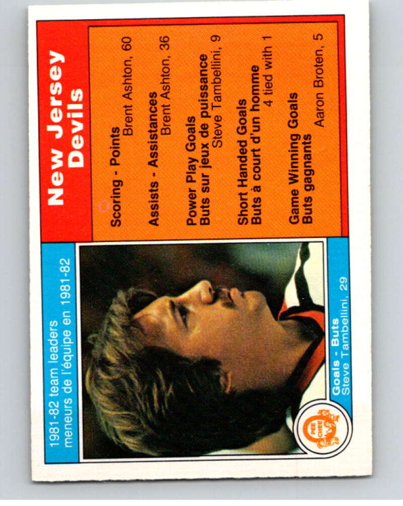 1982-83 O-Pee-Chee #134 Steve Tambellini TL New Jersey Devils V57920 Image 1