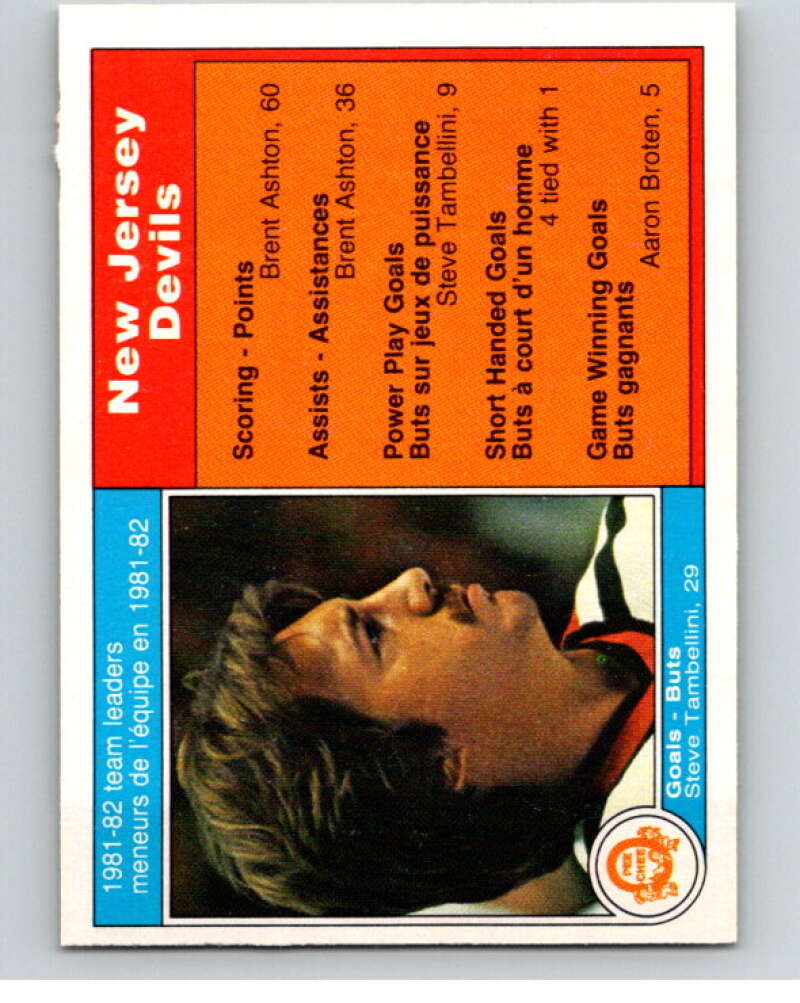 1982-83 O-Pee-Chee #134 Steve Tambellini TL New Jersey Devils V57922 Image 1