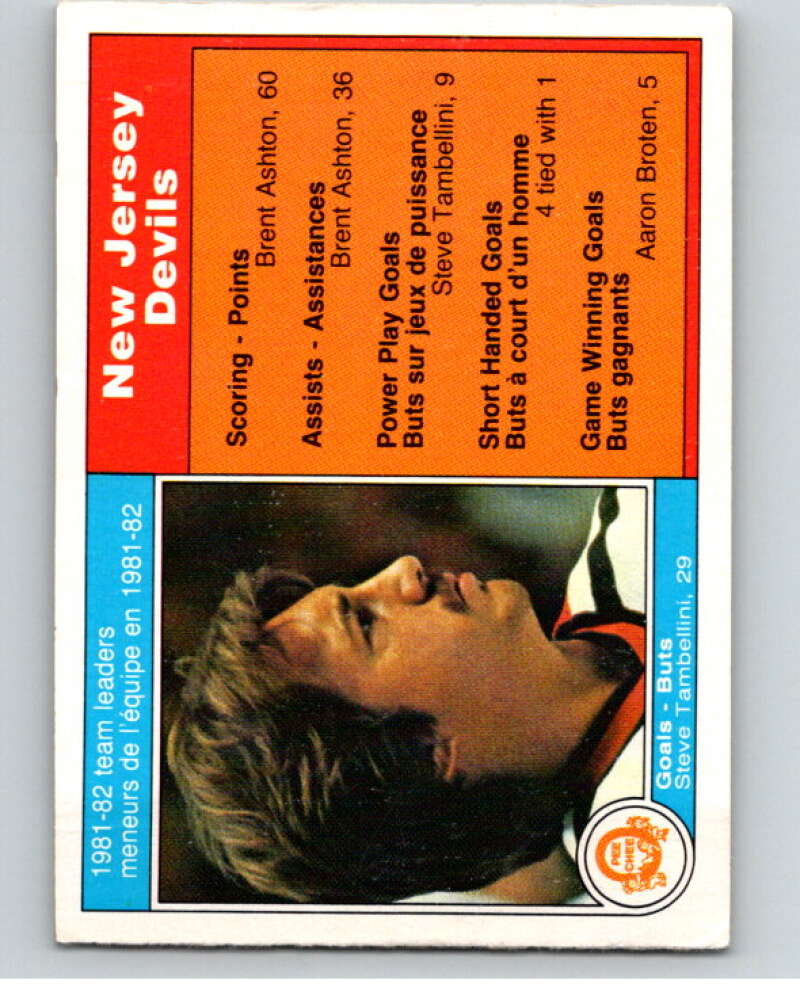 1982-83 O-Pee-Chee #134 Steve Tambellini TL New Jersey Devils V57924 Image 1