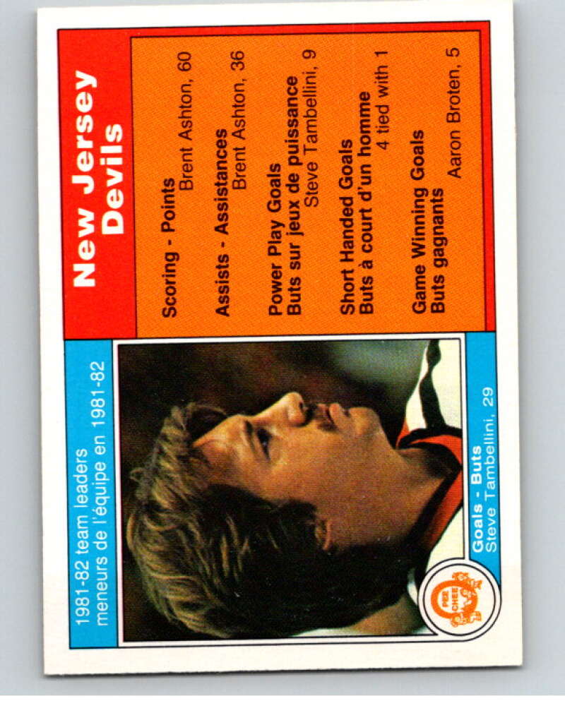 1982-83 O-Pee-Chee #134 Steve Tambellini TL New Jersey Devils V57925 Image 1