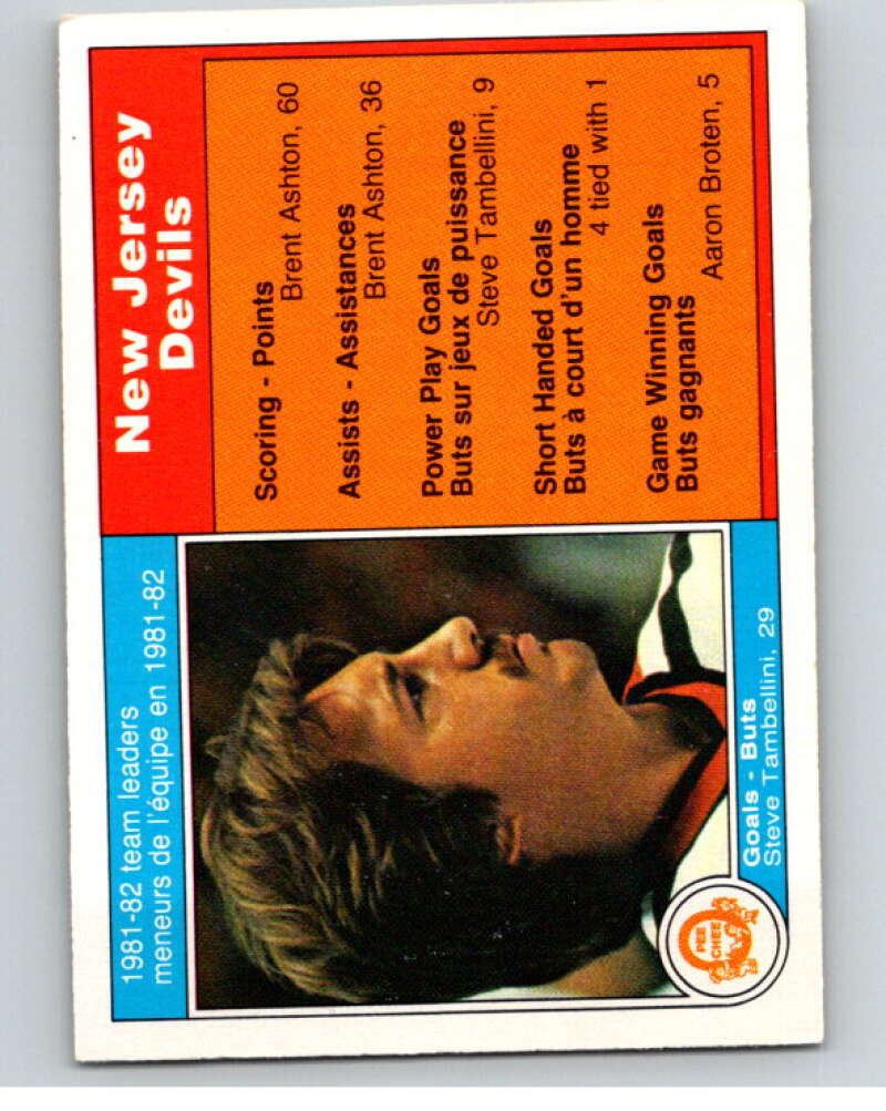 1982-83 O-Pee-Chee #134 Steve Tambellini TL New Jersey Devils V57926 Image 1