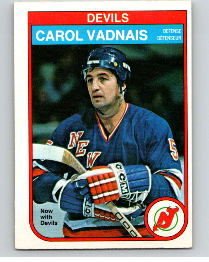 1982-83 O-Pee-Chee #148 Carol Vadnais RC Rookie New Jersey Devils V58118 Image 1
