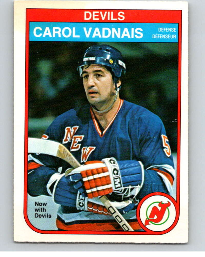 1982-83 O-Pee-Chee #148 Carol Vadnais RC Rookie New Jersey Devils V58119 Image 1