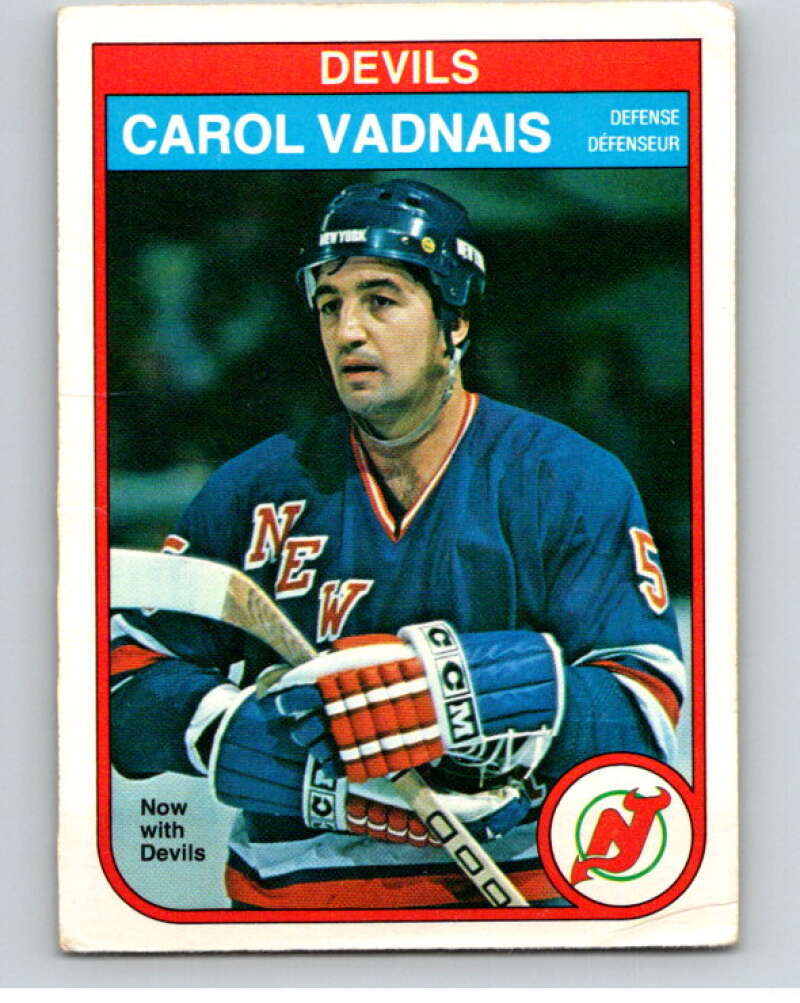 1982-83 O-Pee-Chee #148 Carol Vadnais RC Rookie New Jersey Devils V58120 Image 1