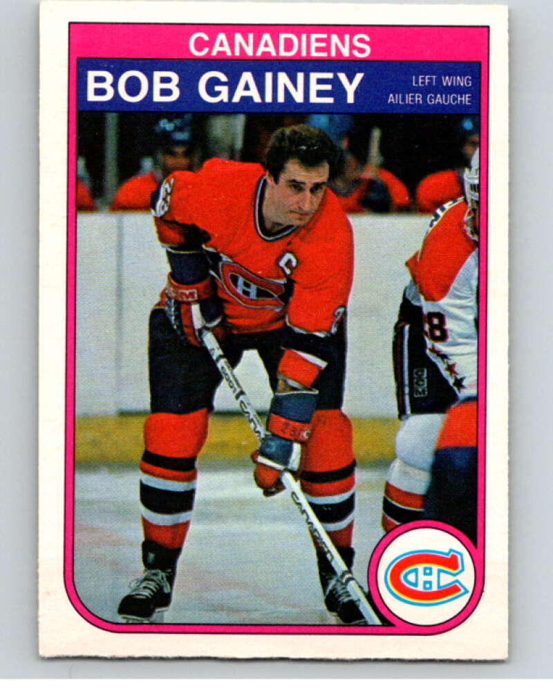 1982-83 O-Pee-Chee #181 Bob Gainey RC Rookie Montreal Canadiens V58350 Image 1