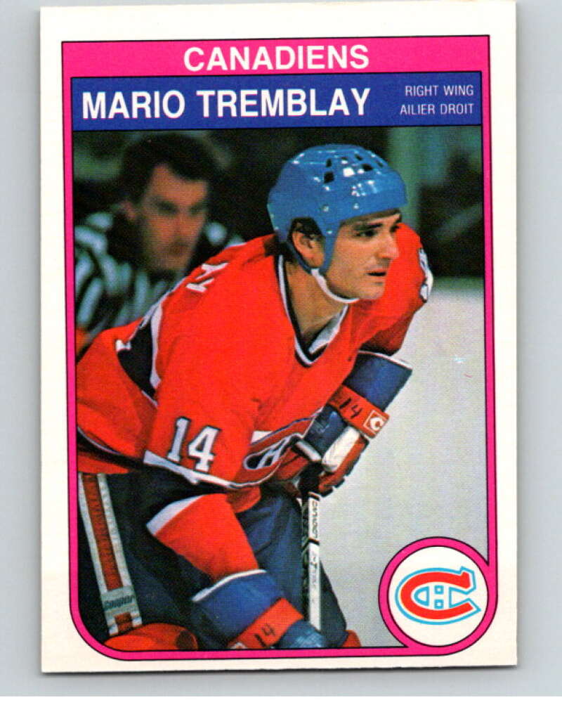 1982-83 O-Pee-Chee #193 Mario Tremblay RC Rookie Montreal Canadiens V58439 Image 1