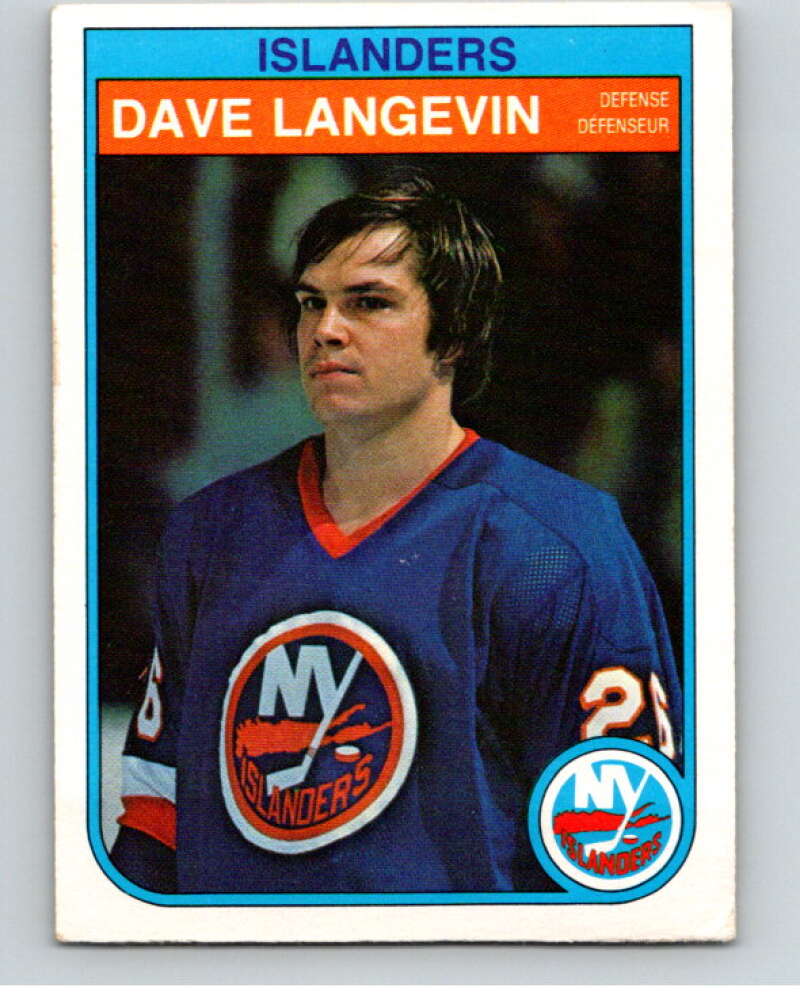 1982-83 O-Pee-Chee #204 Dave Langevin New York Islanders V58520 Image 1