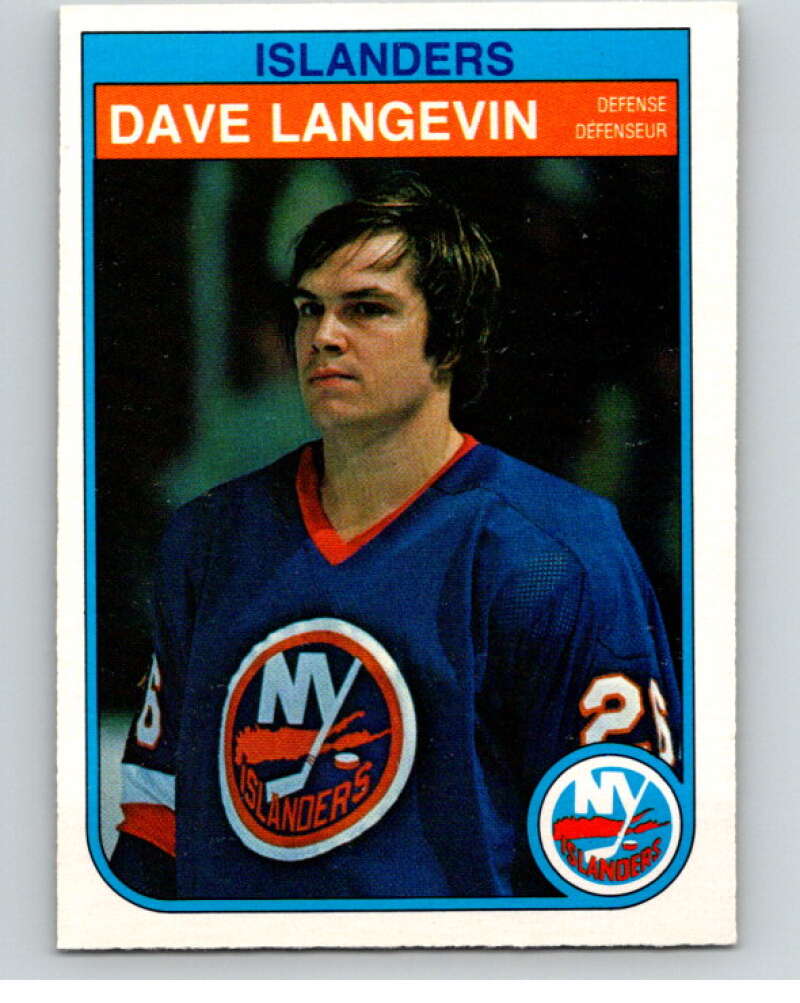 1982-83 O-Pee-Chee #204 Dave Langevin New York Islanders V58525 Image 1