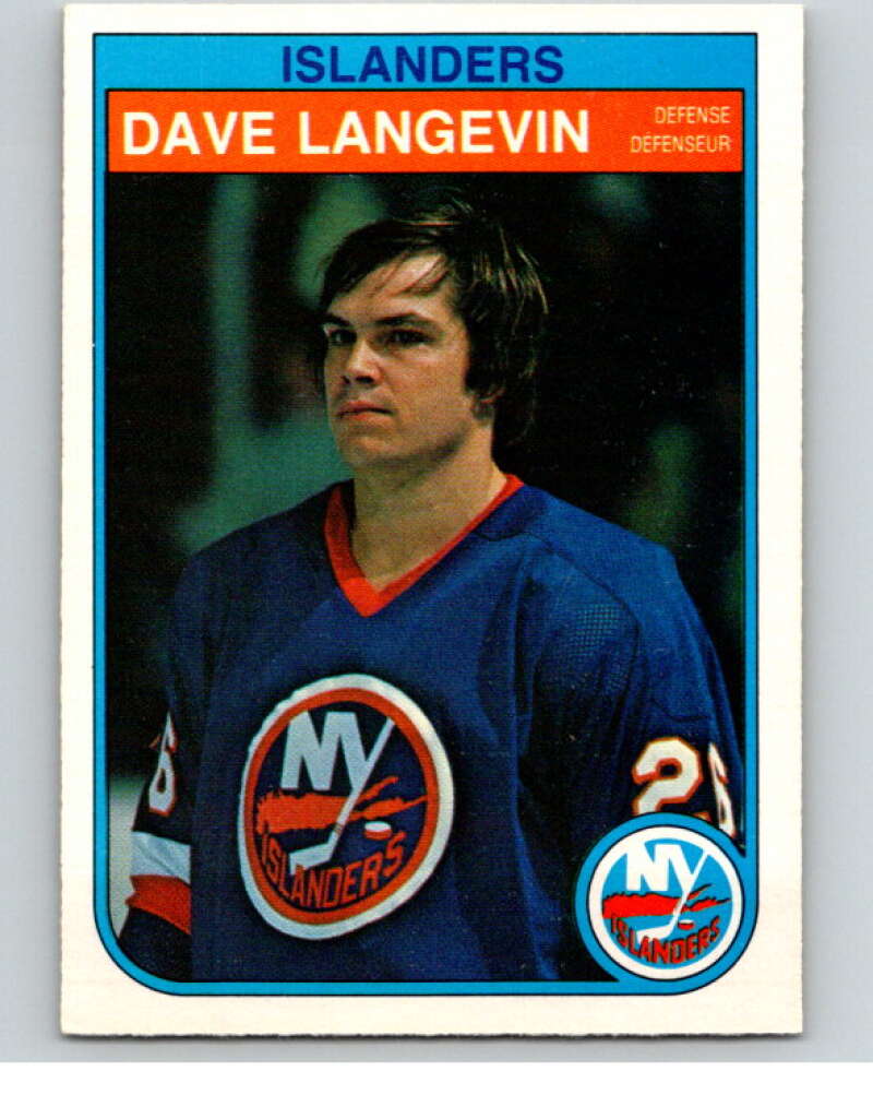1982-83 O-Pee-Chee #204 Dave Langevin New York Islanders V58527 Image 1