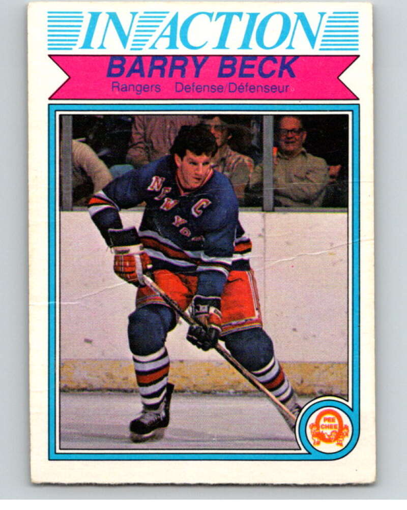 1982-83 O-Pee-Chee #220 Barry Beck IA New York Rangers V58641 Image 1