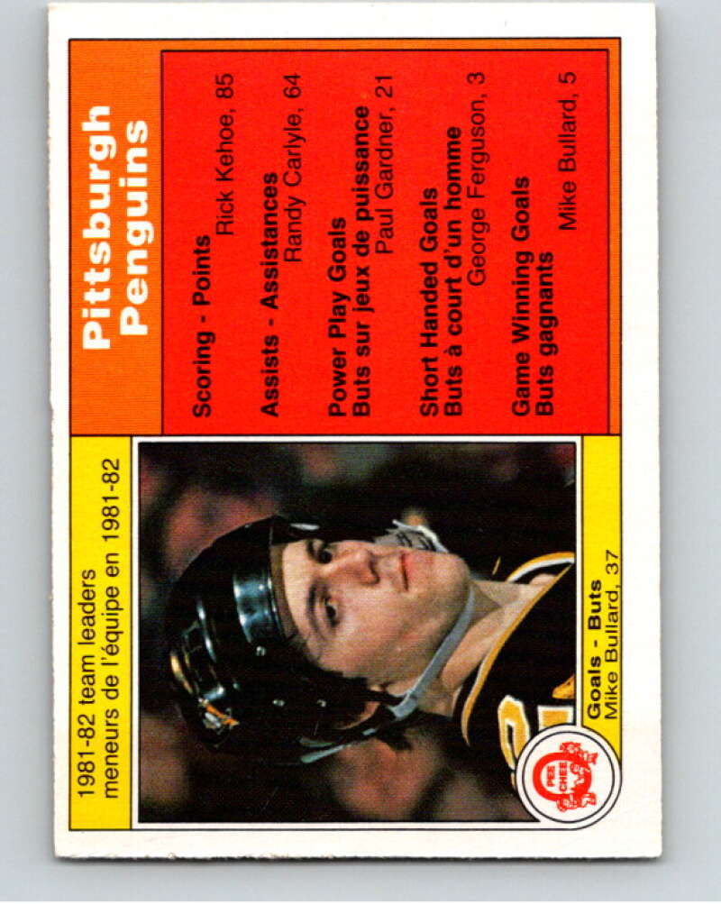 1982-83 O-Pee-Chee #262 Mike Bullard TL Pittsburgh Penguins V58889 Image 1