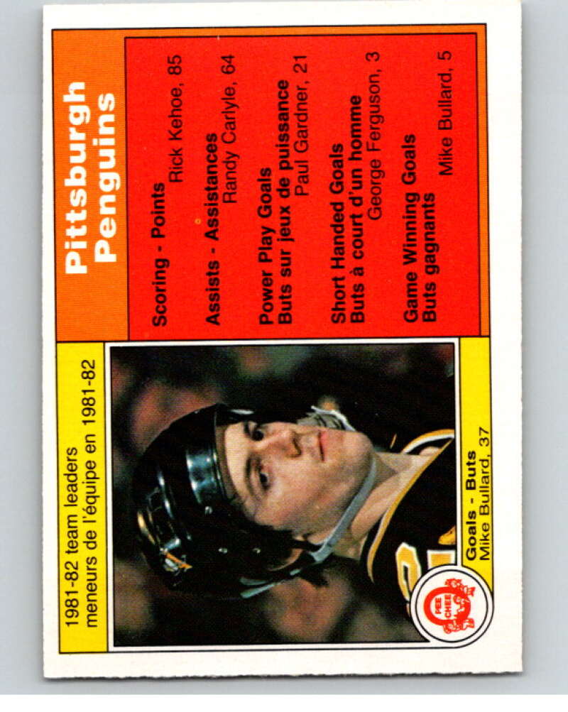 1982-83 O-Pee-Chee #262 Mike Bullard TL Pittsburgh Penguins V58891 Image 1