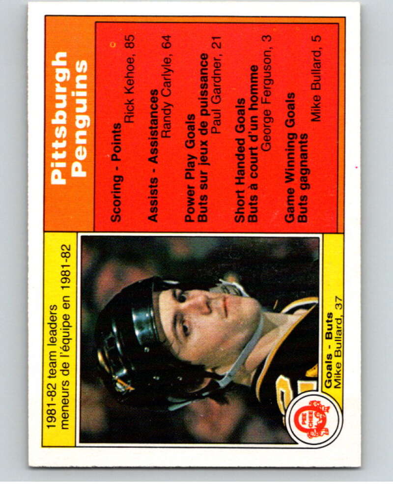 1982-83 O-Pee-Chee #262 Mike Bullard TL Pittsburgh Penguins V58892 Image 1