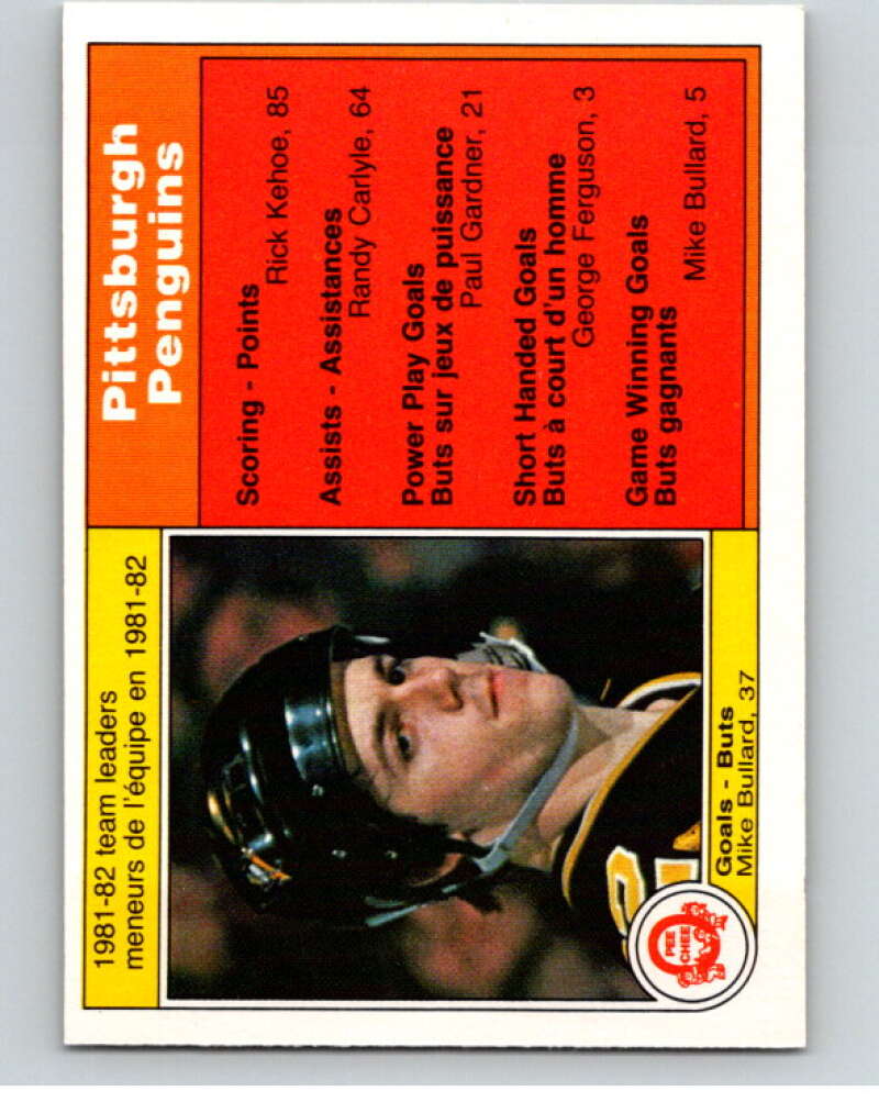 1982-83 O-Pee-Chee #262 Mike Bullard TL Pittsburgh Penguins V58893 Image 1
