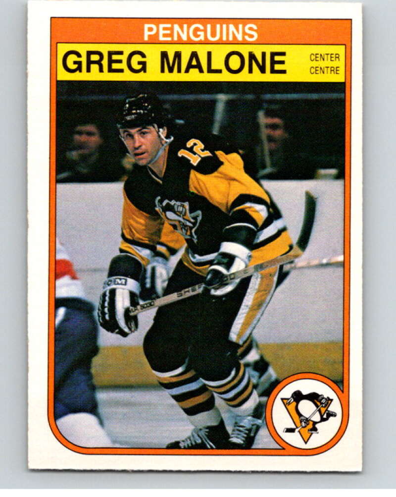 1982-83 O-Pee-Chee #272 Greg Malone Pittsburgh Penguins V58963 Image 1