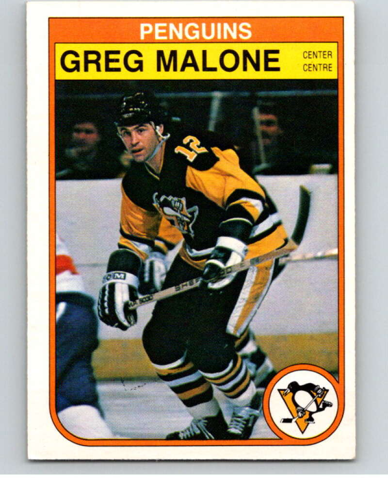 1982-83 O-Pee-Chee #272 Greg Malone Pittsburgh Penguins V58966 Image 1