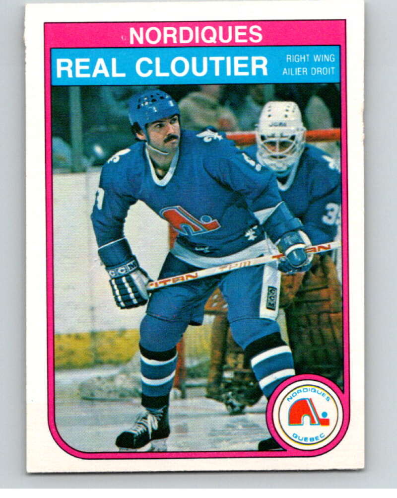 1982-83 O-Pee-Chee #279 Real Cloutier RC Rookie Quebec Nordiques V59016 Image 1