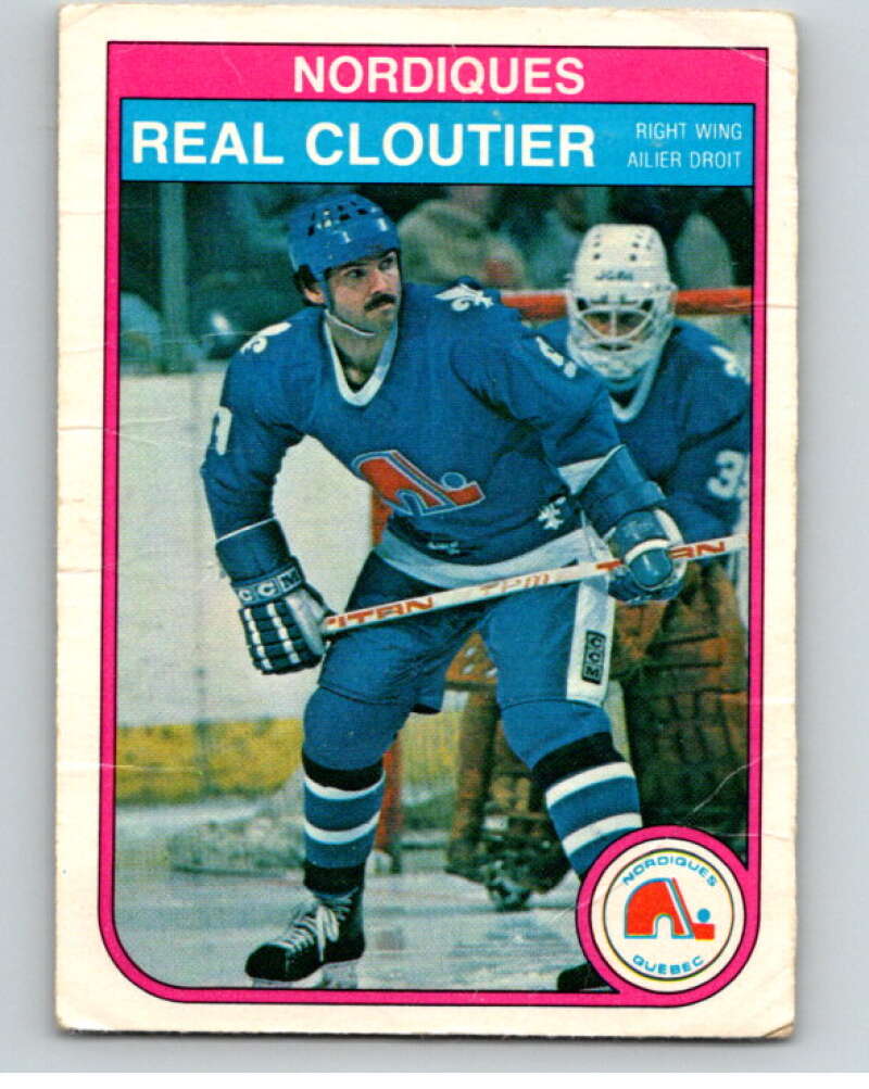 1982-83 O-Pee-Chee #279 Real Cloutier RC Rookie Quebec Nordiques V59017 Image 1