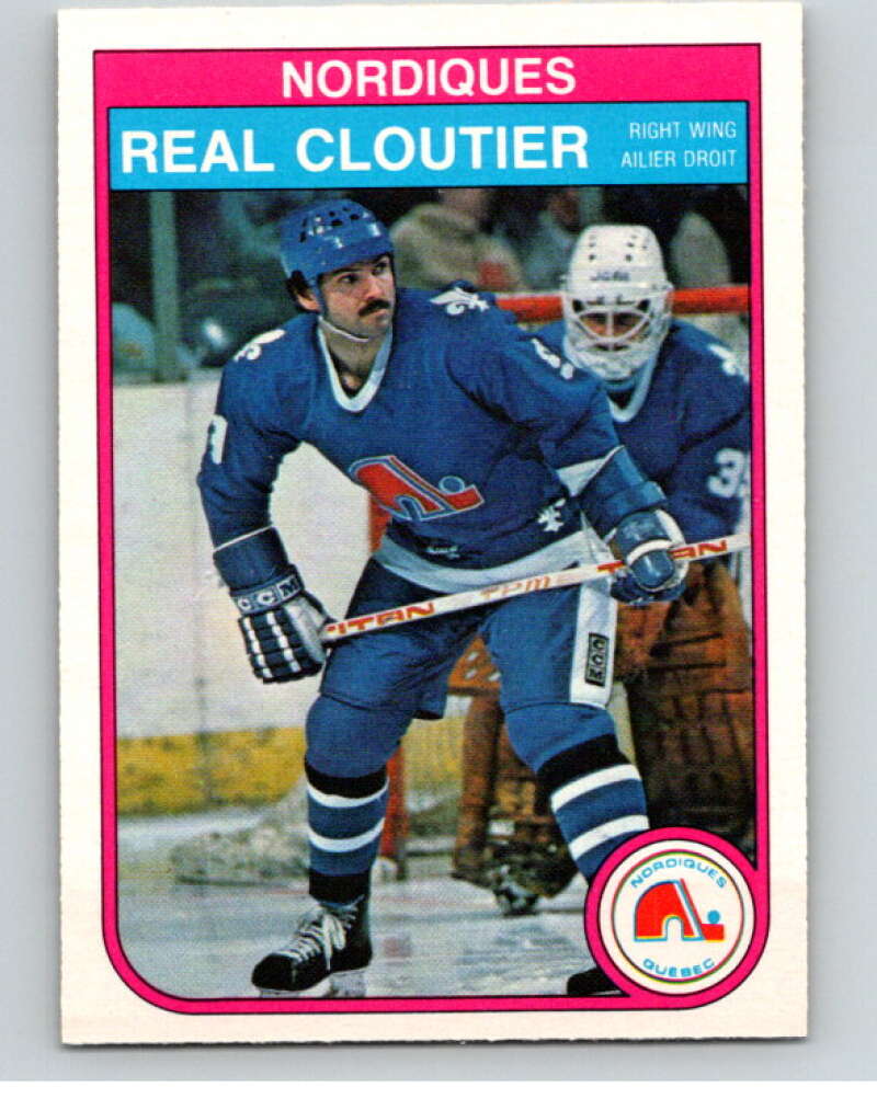1982-83 O-Pee-Chee #279 Real Cloutier RC Rookie Quebec Nordiques V59019 Image 1
