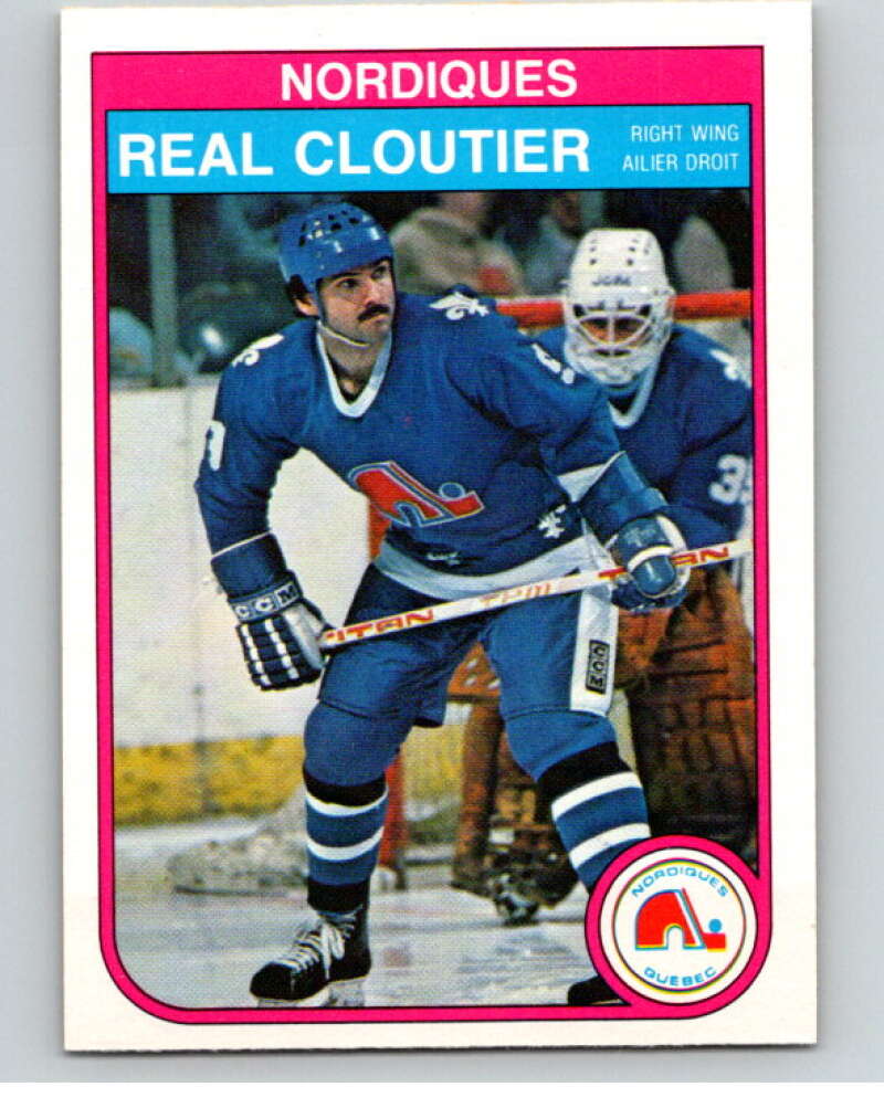 1982-83 O-Pee-Chee #279 Real Cloutier RC Rookie Quebec Nordiques V59020 Image 1