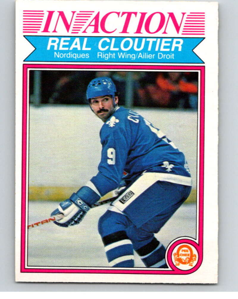 1982-83 O-Pee-Chee #280 Real Cloutier IA RC Rookie Quebec Nordiques V59021 Image 1